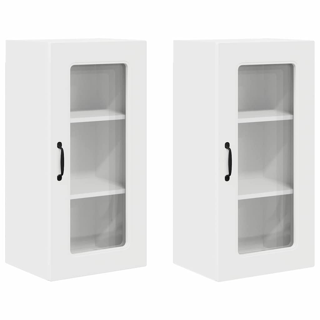 Küchenhängeschrank 2 pcs Weiß 40 x 31 x 80 cm Holzwerkstoff